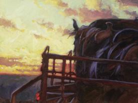 A Cow Horse Commute by Bruce Greene