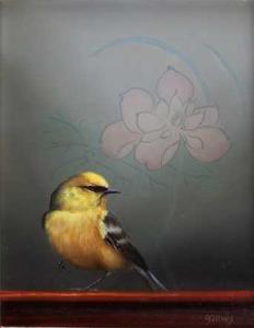 The Morning Light (Blue-Winged Warbler) by Jhenna Quinn Lewis