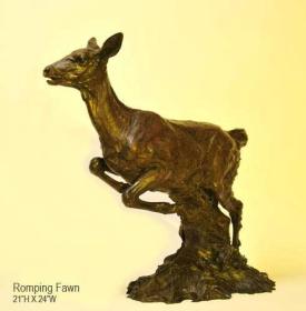 Romping Fawn by Richard Loffler
