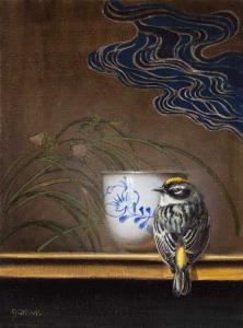 The Tea Cup (Myrtle Warbler) by Jhenna Quinn Lewis