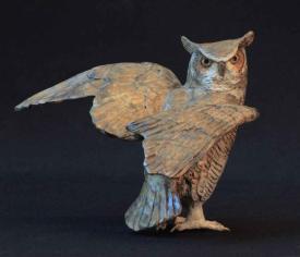 Horned Owl III - Small by Jim Eppler
