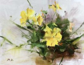 Yellow Pansies Study by Kyle Ma