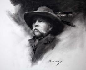 The Cowboy Artist-Portrait of John Coleman by Michelle Dunaway