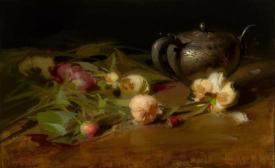 Peonies & Tarnished Silver by Sherrie McGraw