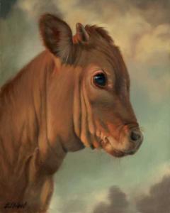 Bull Calf Sunset by Teresa Elliott