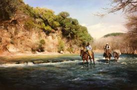 Crossing The Guadalupe by James Robinson (1944-2015)