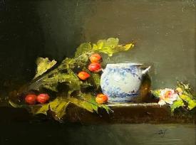 Still Life with Sugar Bowl and... by David A Leffel
