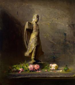 Winged Santo with Roses II by David A Leffel