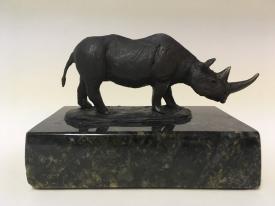 Black Rhino - Miniature by Douglas Clark