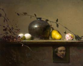 Two Eggs, a Pear, a Rose and Rembrandt, too by David A Leffel