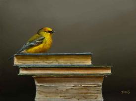 Idle Hour - Blue-winged Warbler by Jhenna Quinn Lewis