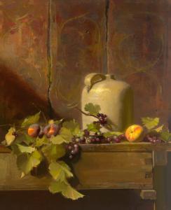 Antiquities with Peaches and Grapes by Sherrie McGraw