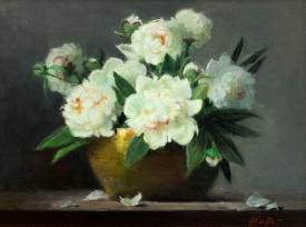 White Peonies by Joan Potter